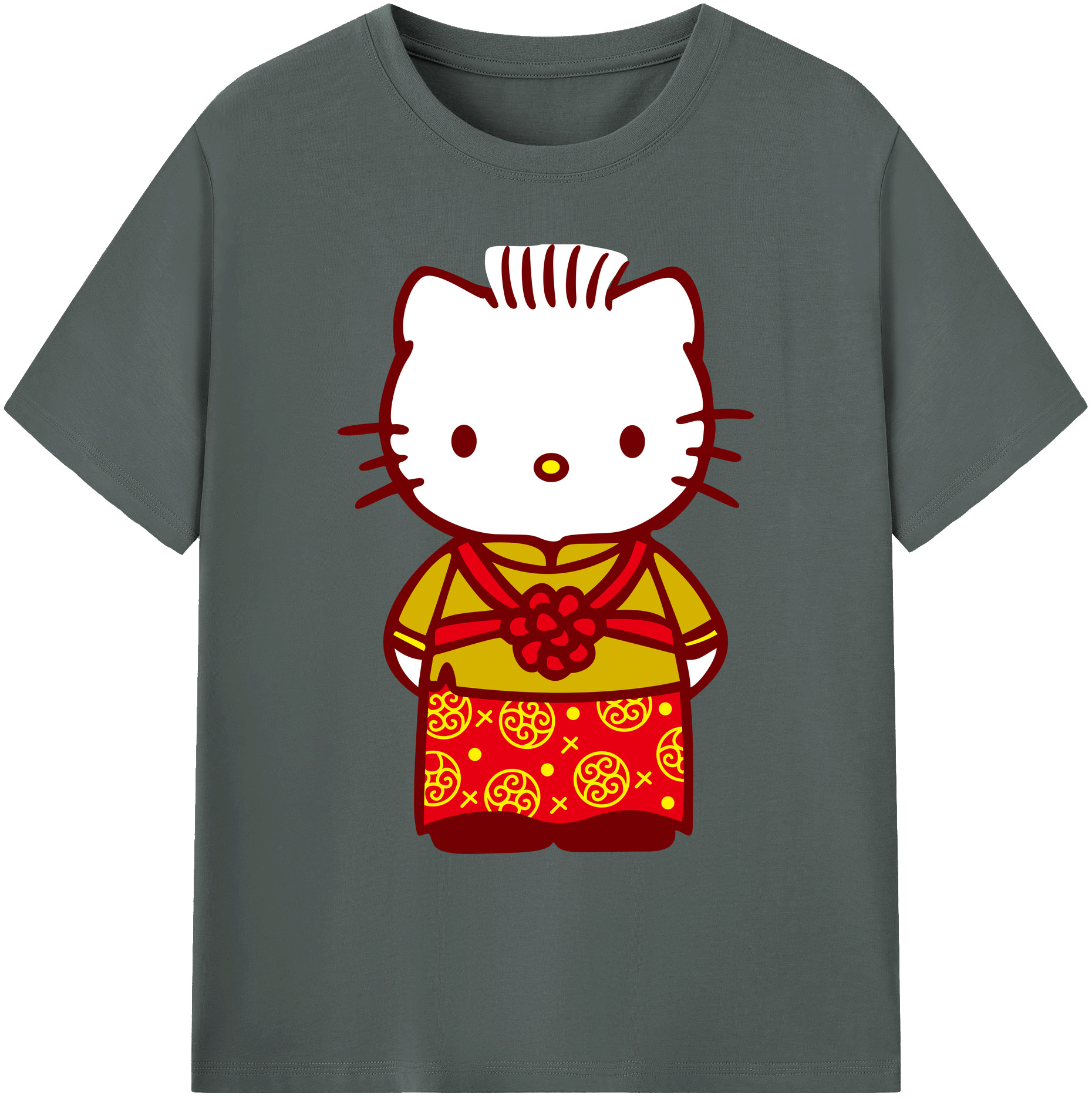 （画像用） Hello Kitty ハローキティ 綿100％ メンズ半袖Tシャツ｜肌触りやわらか＆通気性